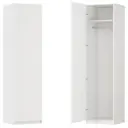 Шкаф распашной Лион белый с полкой и штангой 60х232,2х54,5 ЛДСП каркас белый